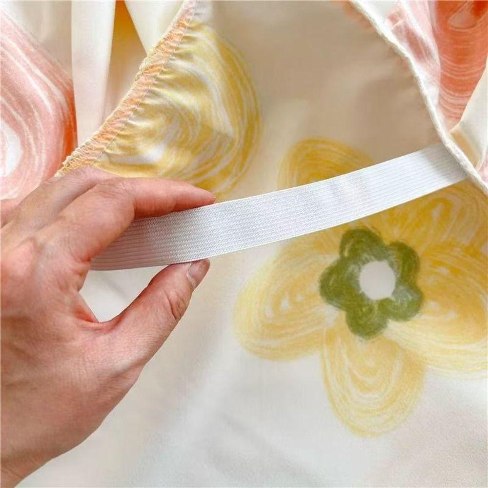 120/150/180CM Double Lace Bed Skirt Three-piece Set Bedsheet Pillowcase  for Kids Adults Bedroom