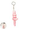 Keychain Mini Cat Key Chain Soft 3D Printed Stress Reliever Compact Size Clip-On Bag Charm Desk Decoration Pocket Accessory