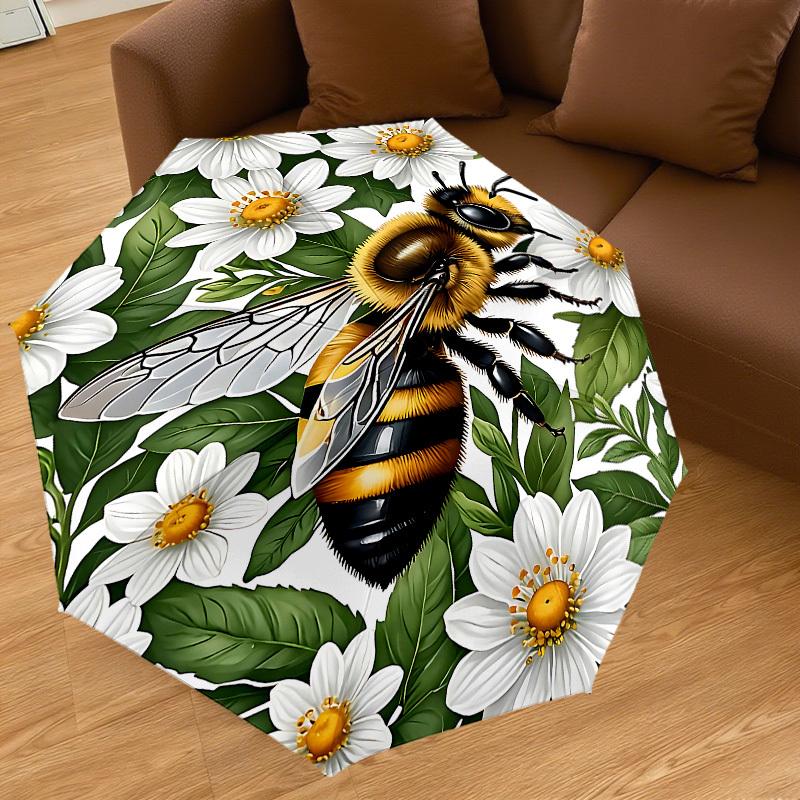 1pz Ombrello api fiori-8 stecche rinforzate, Apertura automatica, Leggero e resistente, Grazioso accessorio moda per esterni-P33