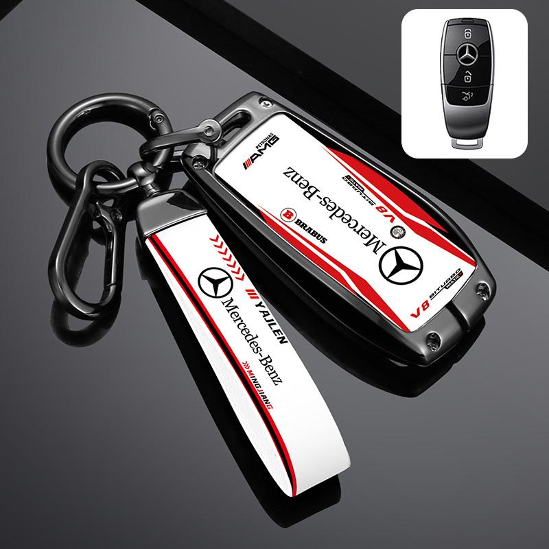 For Mercedes Benz A C E S G Class GLC CLE CLA GLB GLS W177 W205 W213 W222 X167 AMG Racing Track Style Design Car Key Case Cover