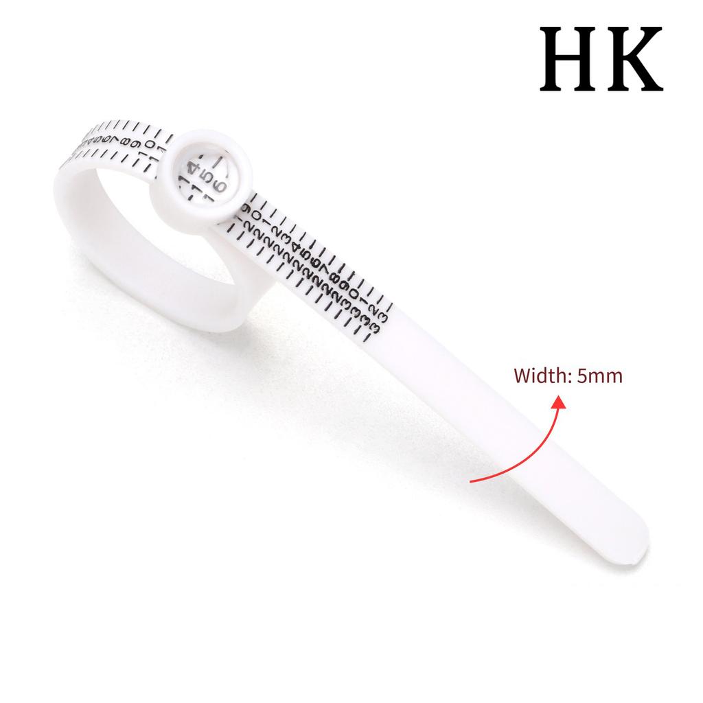 US/UK/EU/HK Size Ring Ruler Ring Measuring Tape Ring Measuring Tool Annular Coil Finger Size Filter with Magnifying Glass