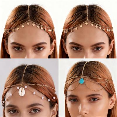 High-end Fashion Pearl Tassel Head Chain with Multi-layer Sequins for Women