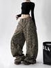 Vintage Leopard Print Casual Pants Women Spring/Autumn New Style Loose Fit Straight Leg Dance Wide Leg Pants
