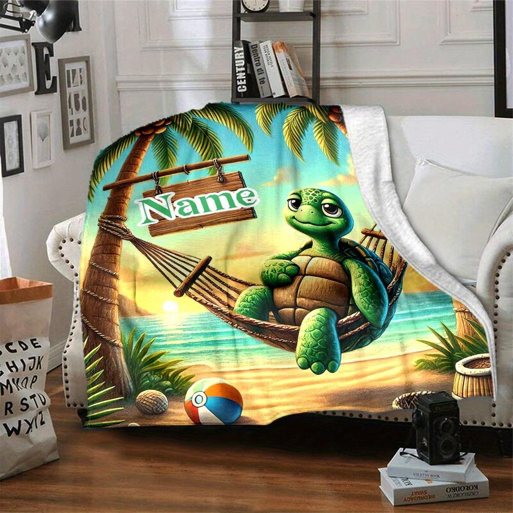 Sea Turtle Hammock Home Customization Blanket Comfortable Soft Lightweight Multiseasonal Use For Picnics Sofas Offices Beds Living Rooms Perfect Gift