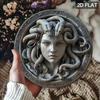 Handmade Aluminum Snake Round Wall Sign 7.8 Inch Gothic Home Bar Decor