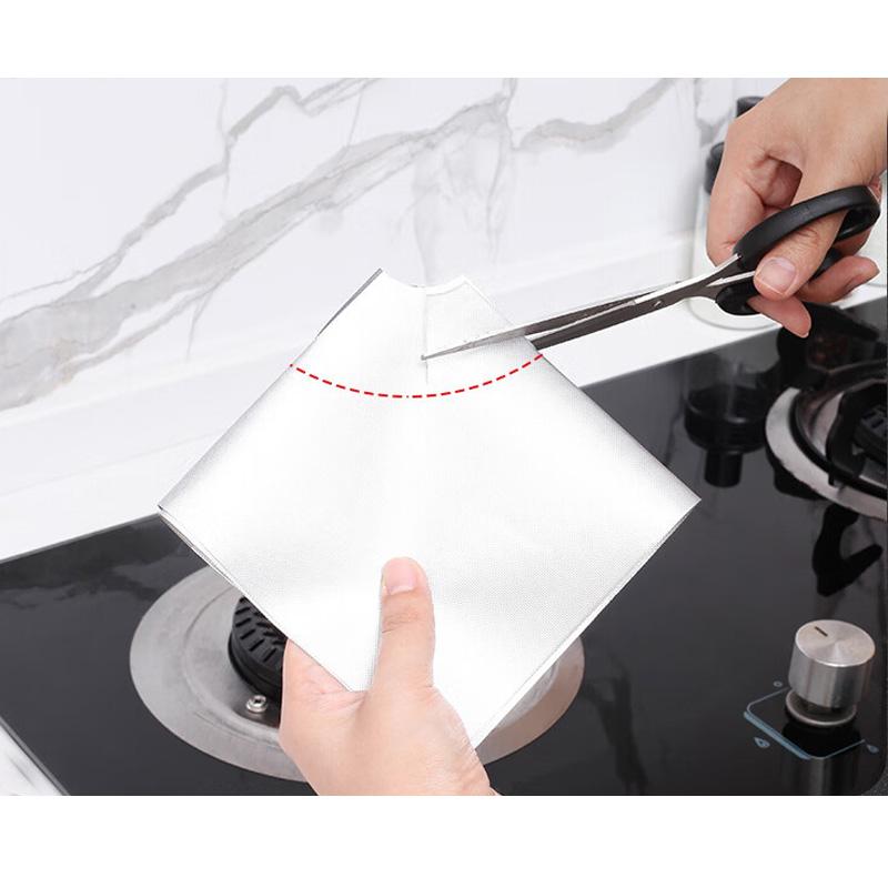 1/4pcs Gas Stove Protector Cooker Lid Liner Cleaning Pad for Kitchen Cookware Accessories Pieces Reusable Boiler Hood Protective