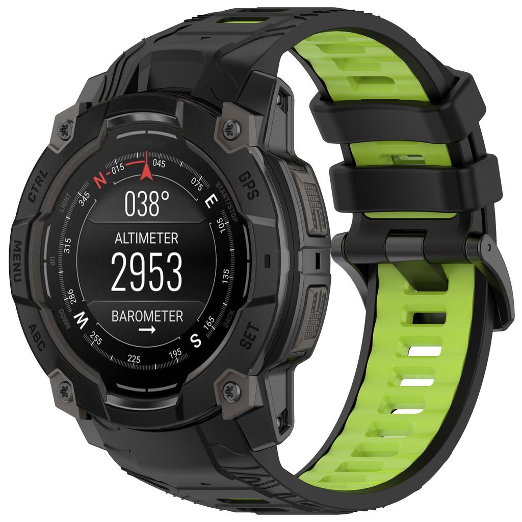 Dvoubarevný silikonový řemínek Pro Garmin Instinct 3 50mm 45mm Oficiální pohodlný náramek Pro Garmin Instinct 3 45mm 50mm pásek