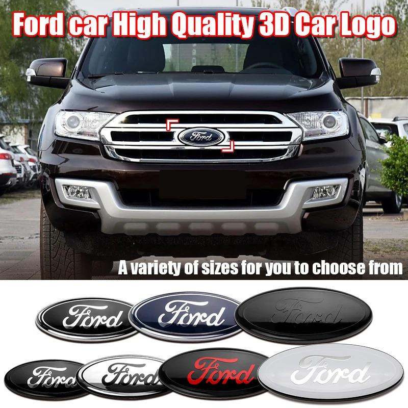 VVBK3 Ford Metal12.5/14.5/17.5/22.5cm For Focus Mondeo Edge Ecosport Ranger Fiesta Fusion Front Rear Trunk Emblem Metal Cover Sticker