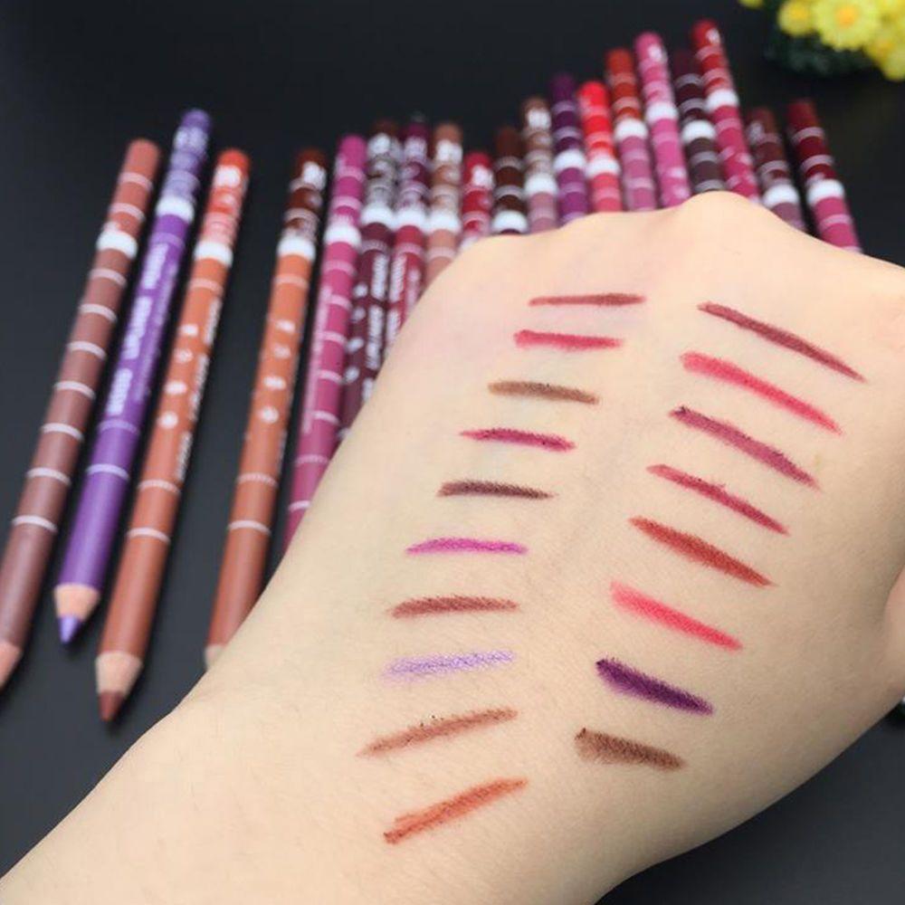 1PC Colorful Eyeliner Pencil Lip Liner Pen Wood Professional Lady Charming Long Lasting Waterproof Makeup Cosmetic Tool