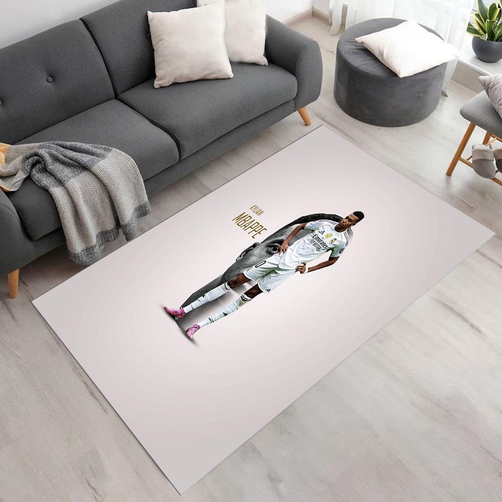 Star Player Kylian Mbappé Floor Mat Suitable for Playrooms Foyer Kitchen Living Rooms Antislip Carpet Anime Office Decor Wedding Party Gift