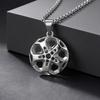 Kreative Einzigartige Radnaben Anhänger Halskette Inlay Zirkonia Edelstahl Halskette Mode Punk Schmuck für Männer Geschenk