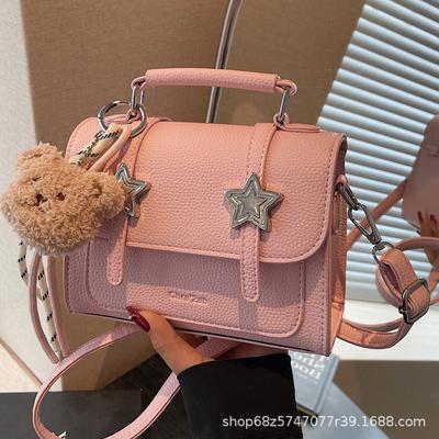 Fashion Contrasting Color Portable Cambridge Bag Women's Bag 2025 New Niche Design Messenger Bag Casual Commuter Shoulder Bag