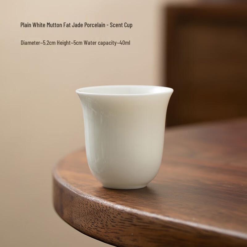 Shangqi Lard White Jade Porcelain Tea Tasting Cups