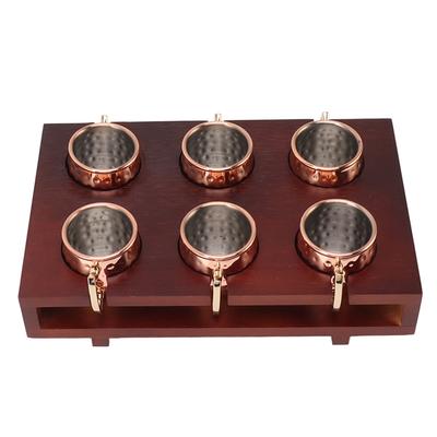6-teiliges 2-Unzen-Mule-Getränkebecher-Set mit Halter, robust, dekorativ, Cocktail-Hammerpunkt-Tasse für Bar