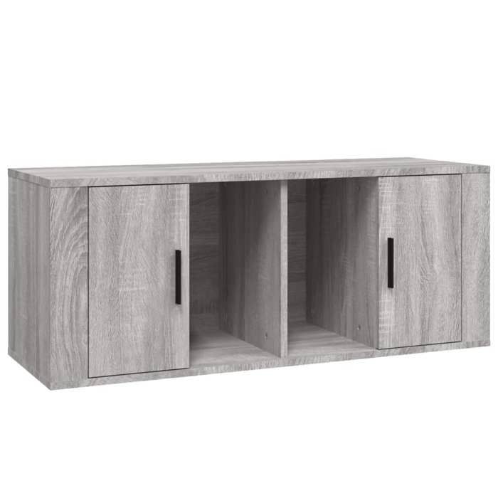 816806 vidaXL Meuble TV Sonoma gris 100x35x40 cm Bois d'ingénierie
