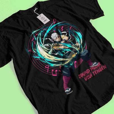 Demon Slayer Shirt Tengen Uzui Tshirt Tanjiro T-Shirt Muzan Doma Kokushibo Tee