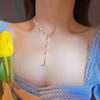 Ins Wind Pearl Necklace Design Collarbone Chain Love Pendant Jewelry