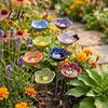 Backyard Bee Bath Station Ceramic Watering Station Garden Flower Stake Butterfly Water Weather Resistant Hydration Tool Feeder Pollinator