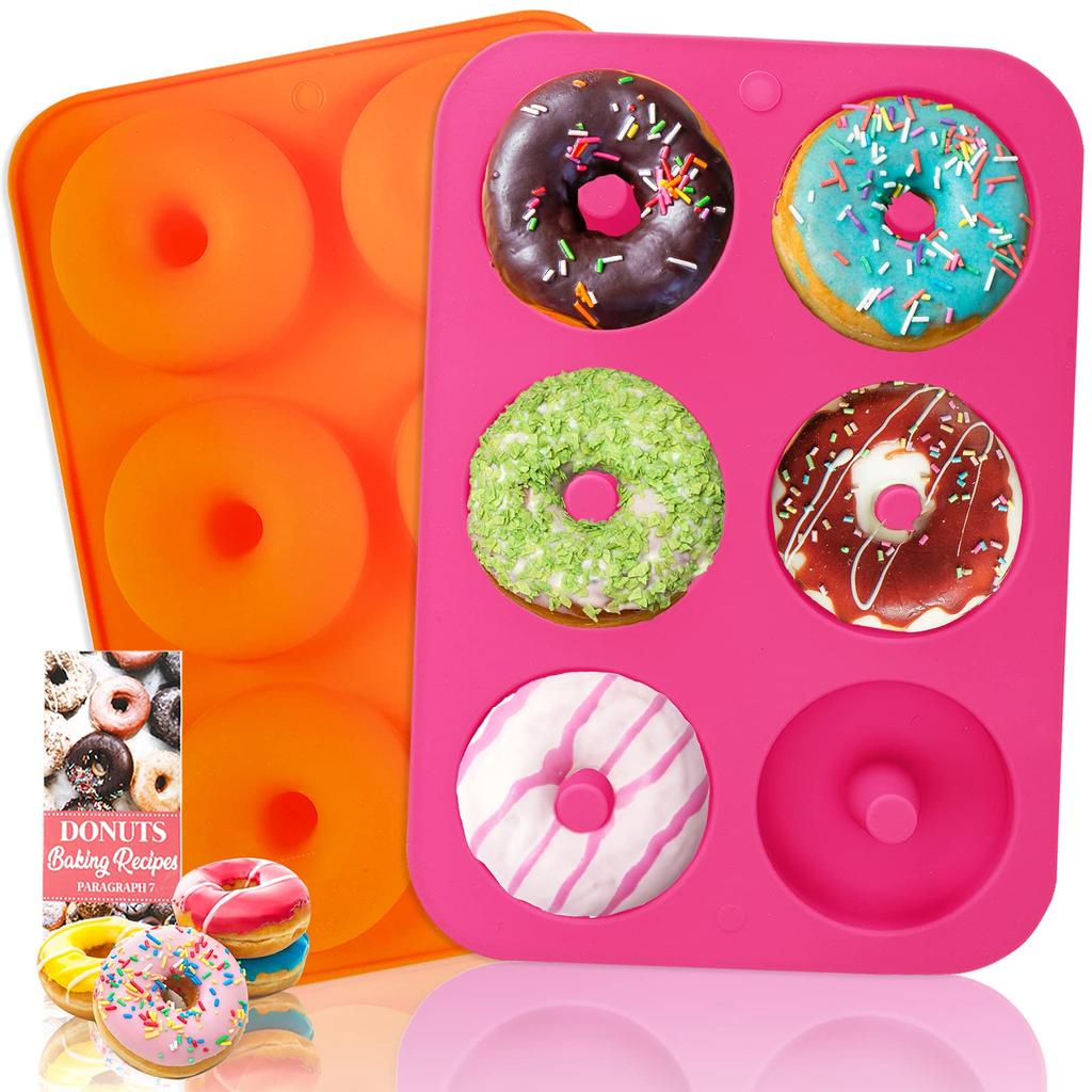 Silicone Baking Pan For Pastry Donuts Silicon Form Doughnut Mould DIY Cake Chocolate Dessert Bakery Tools 6 Full-Size Doughnuts