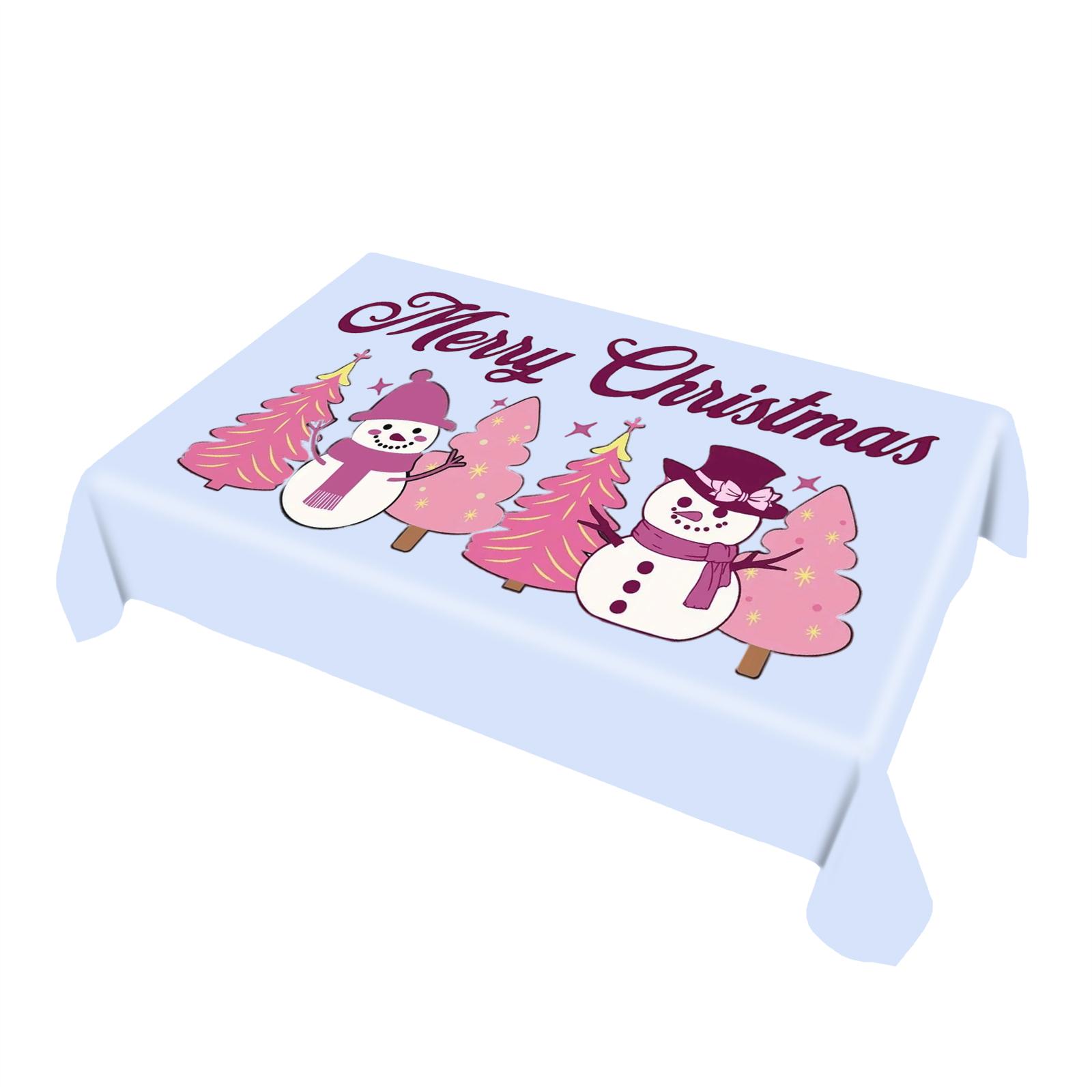 

Рождественская скатерть прямоугольная с прямым краем One Size