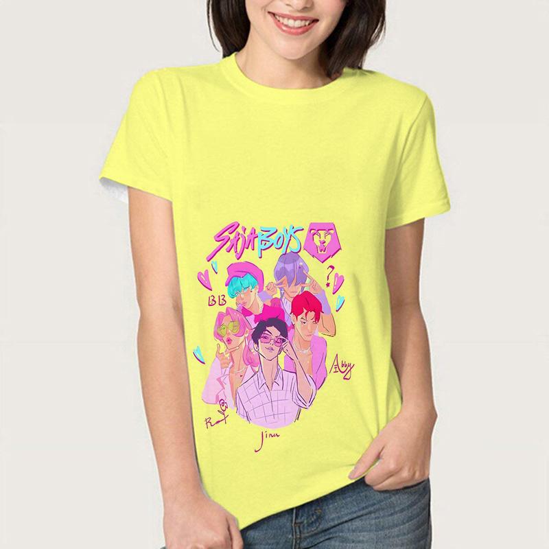 Letní KPop Lovci démonů Trička Huntrix Girl Kpop Tričko Jinu Zoey Rumi Mira Saja Kluci Cool Trička s krátkým rukávem Trička Topy