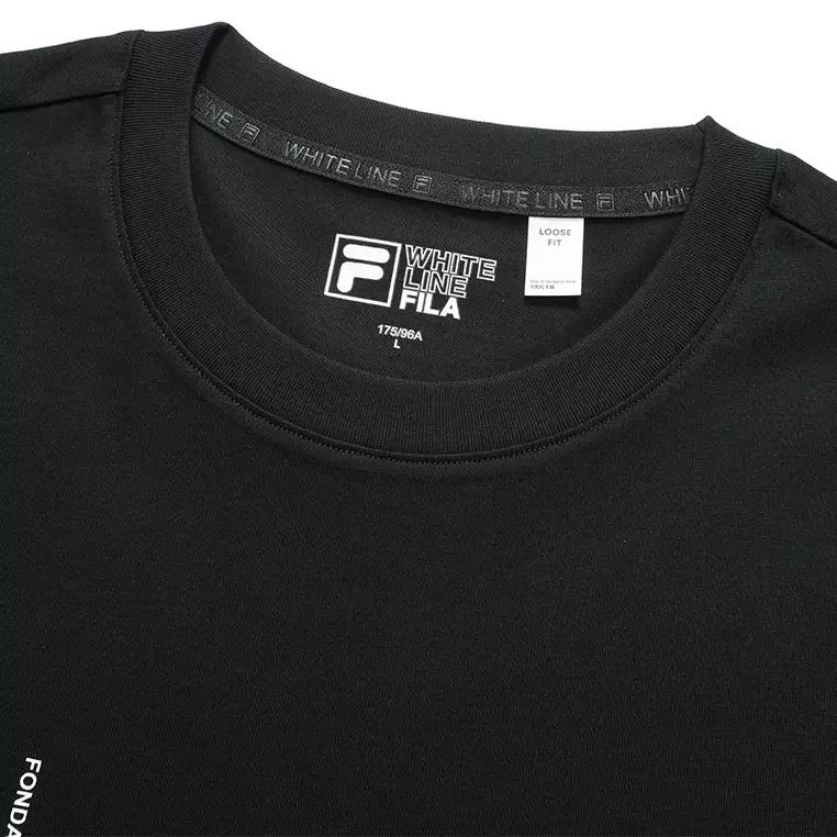 FILA T Shirts Men's Black Crew Neck Moderate Straight Fit F51M229105FBK