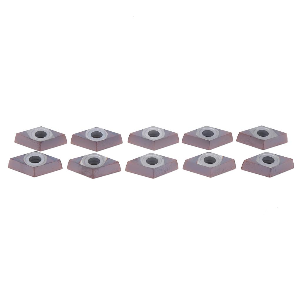 10 Stück CNC Drehmaschine Hartmetall Wendeschneidplatten für Metallschneidwerkzeuge DCMT11T304 LF6018 2cm