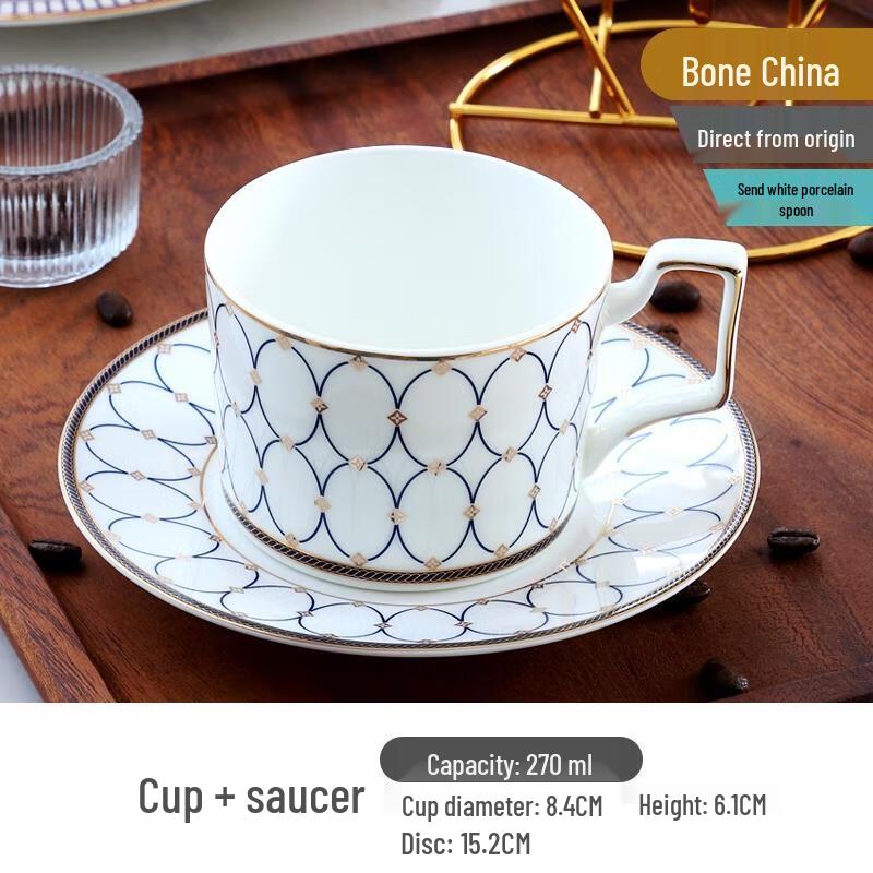 HANDUNYOU Glass Coffee Cup and Saucer Set
