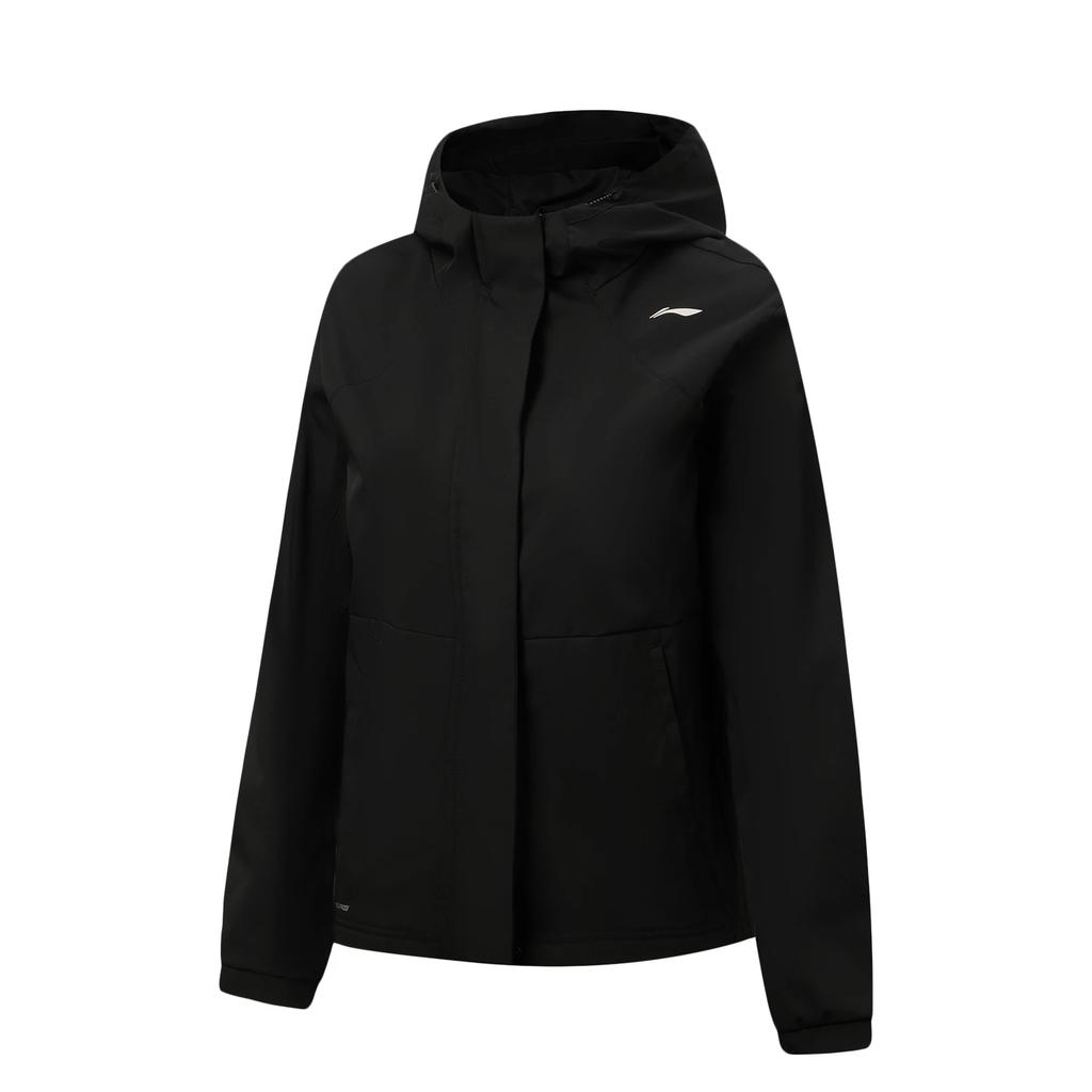 Li Ning Fitness Series Solid Color Zipper Fashion Hooded Comfortable Sports Windbreaker Women outerwear AFDW348-1