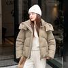 Autumn Winter Thicken Warm Parka Women Casual Sweety Solid Color Big Pocket Loose Hooded Coat Jackets Outwear