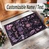 Landscape Theme Crystal Velvet Floor Rug Personalized Custom Name Text Warm Carpet Home Decoration