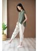 Autumn 2025 Women's Cotton-Linen Slimming Harem Pants - Versatile, Lightweight, Seven-Point Carrot Style