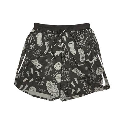 All-Over Print Casual Athletic Straight-Leg Running Shorts Men Bottoms Black AT7808-010