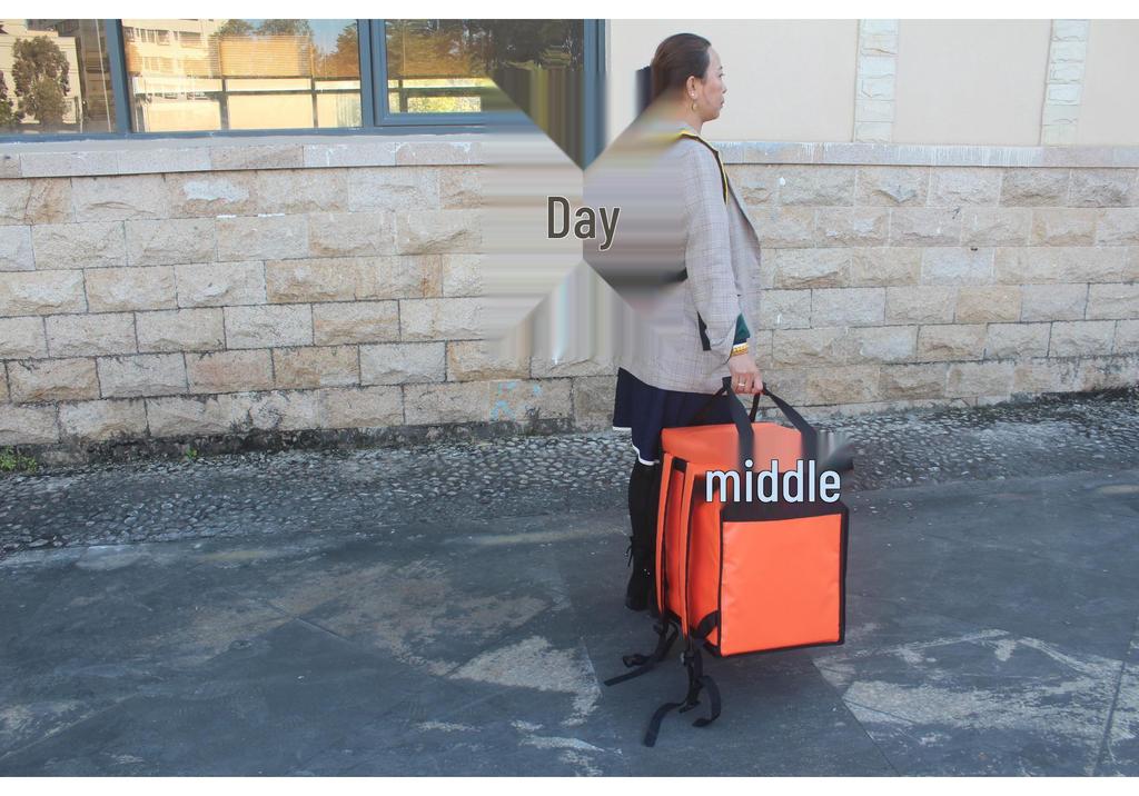 Zaino termico da asporto per pizza, grande capacità 42L/62L, borsa a spalla doppia portatile per esterni