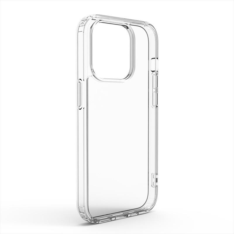 iPhone 15 Drop-Proof Transparent Acrylic Case with Large Hole Compatibility for iPhone 12, 14, 16, and 17