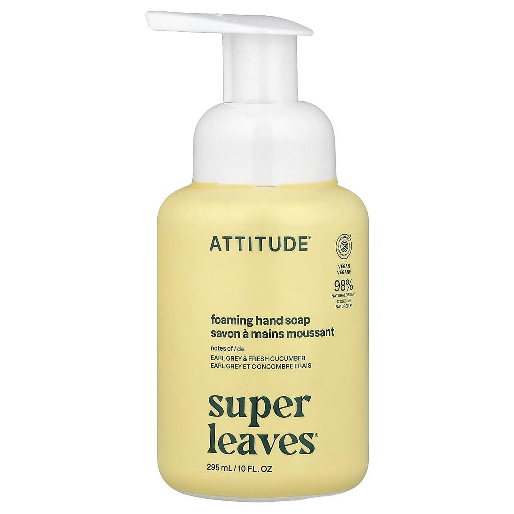 ATTITUDE Super Leaves™, Foaming Hand Soap, Lemon Leaf, 295 Ml (10 Fl Oz)