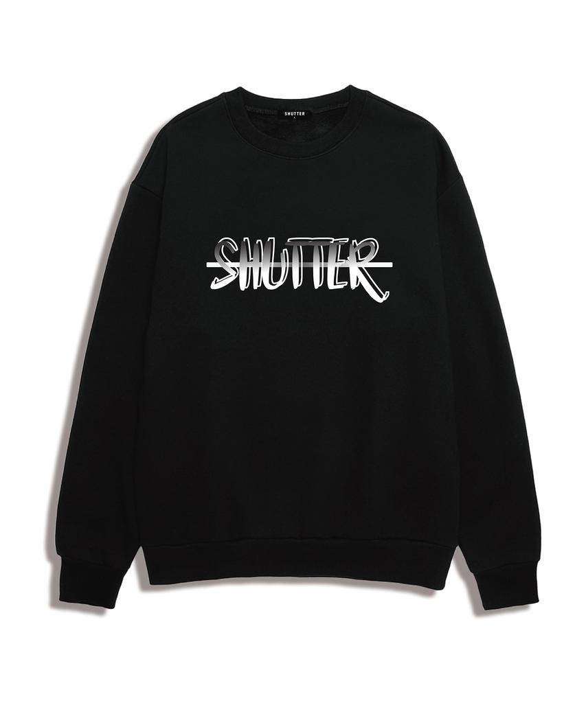 SHIRTER Shadow Logo Oversized Sweatshirt (Stls002) Black