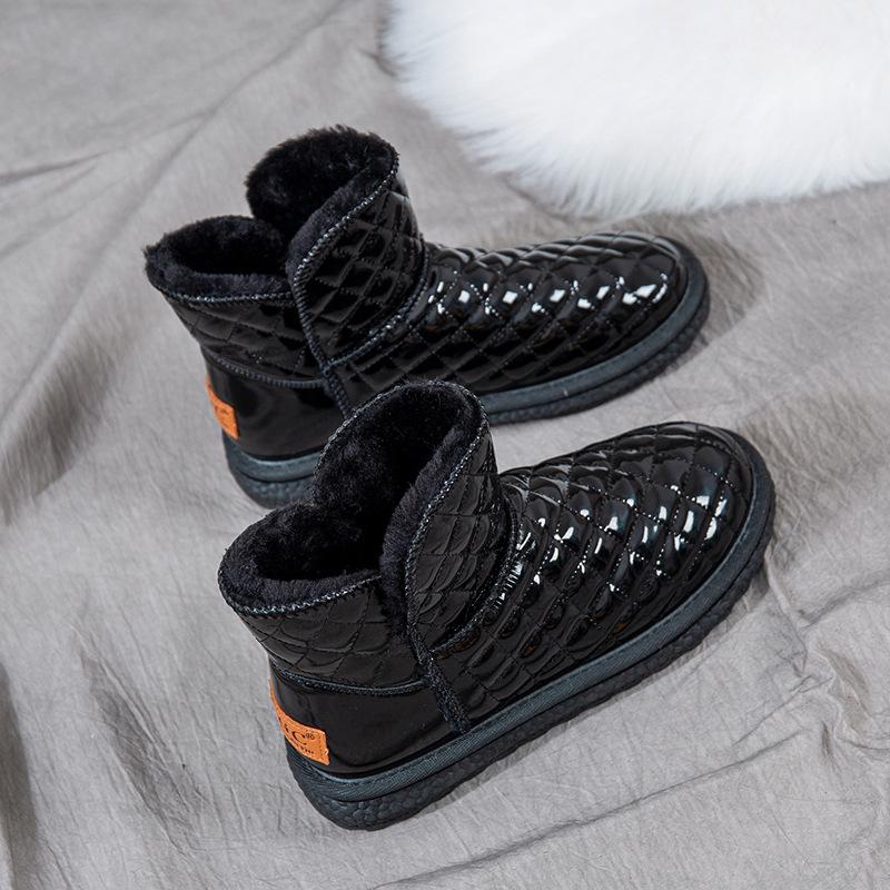 Thick-soled snow boots for women's 2025 new winter waterproof and non-slip velvet thickened foreign-style warm Northeast cotton shoes