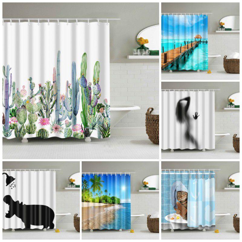 Stunning Waterproof Shower Curtain With Hooks Perfect Bathroom Decoration