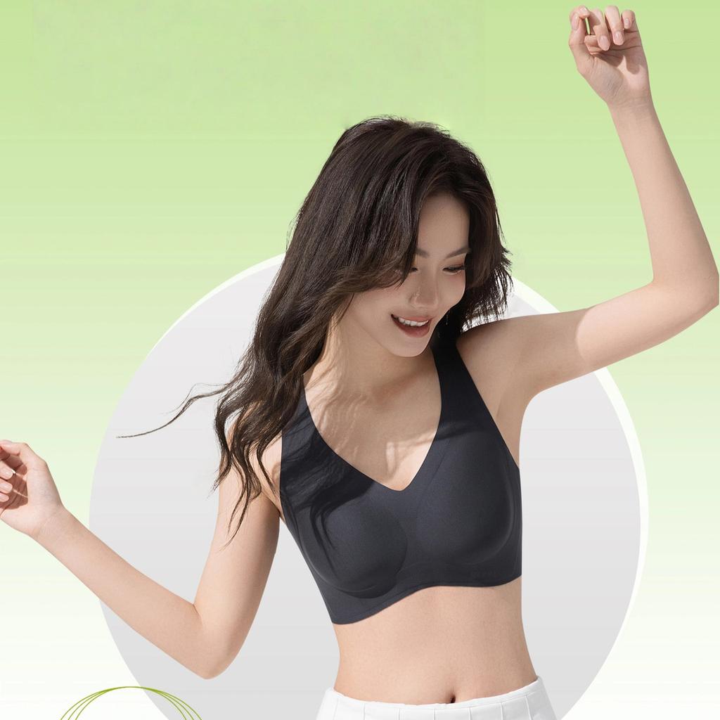 Invisible Bra Women's Invisible Underwear Women's Bras Without Underwire Gathering Bra Lacing Breathable Bra Push Up Bra