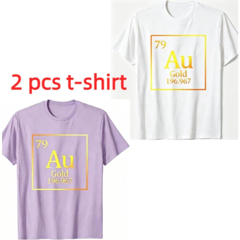 Fashion Numbers and Letters Print Men's T-Shirts Summer Fashion Street Outdoor Casual T-shirt Tops for Men's and Women's Tees Top