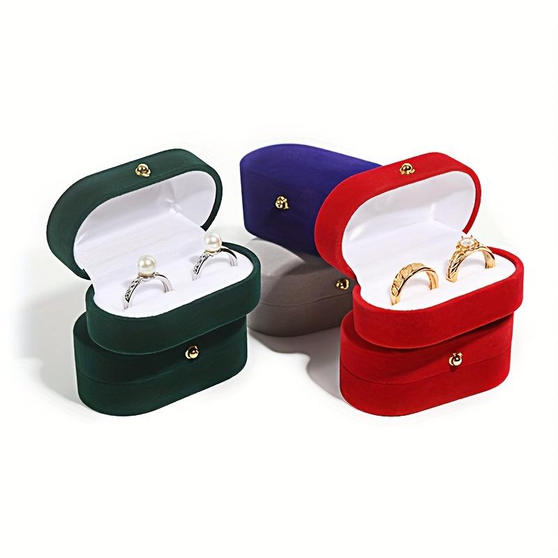 1pc Velvet Ring Earring Box Valentine's Day Gift Jewelry Storage Display Packaging Box Elegant Jewelry Display & Packaging Supplies