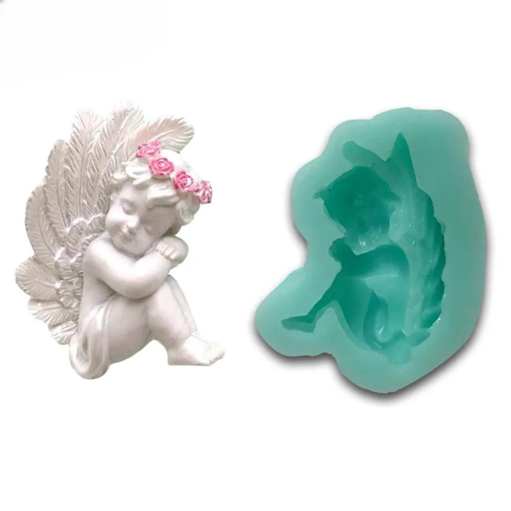 Cupid Little Angel Silicone Fondant Molds 3 Style Cake Decorating Tools Chocolate Candy Dessert Cupcake Kitchen Baking Mould