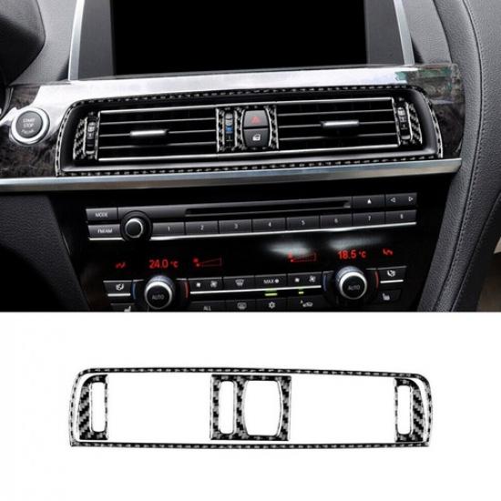 Carbon Fiber Interior Center Air Vent Outlet Cover Trim Fits BMW 6Series F12 F13
