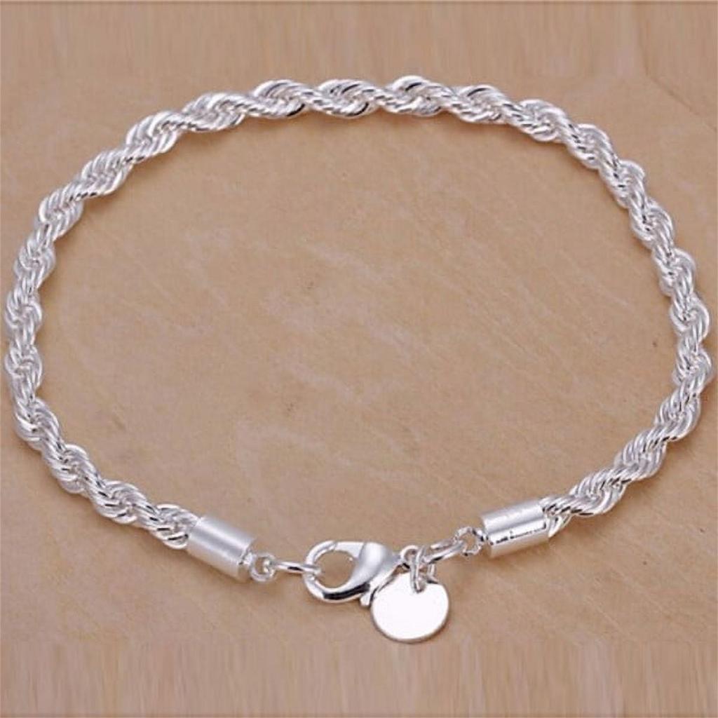 Sterling Bracelet Plated -linked Bracelet Chain Cuff Bangle Lady Hand Accessories