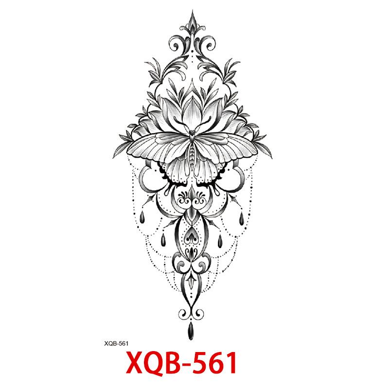 Small Full Arm Tattoo Sticker, Flower Letters, Plain Flower Tattoo Sticker Tattoo