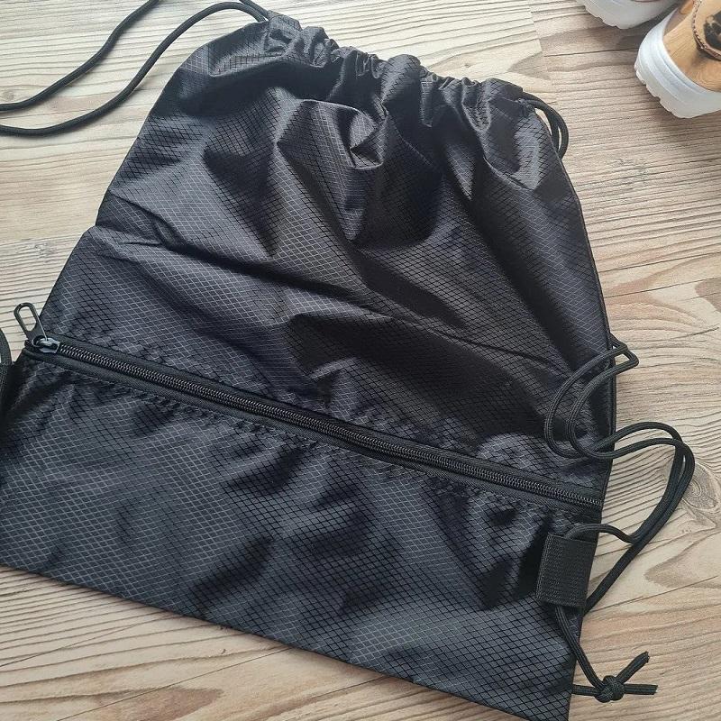 Plecak męski na co dzień, Składany worek ze sznurkiem, Niezbędnik na sport i siłownię, Lekka torba codzienna