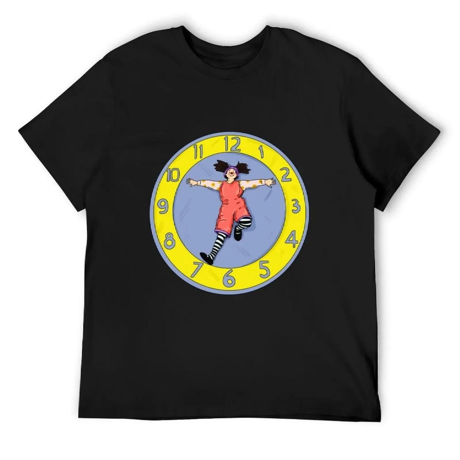 

Clock stretch T-Shirt oversized graphic tee cute tops funny gifts new gifts and t-shirts tshirts for men XXXXXL чорний