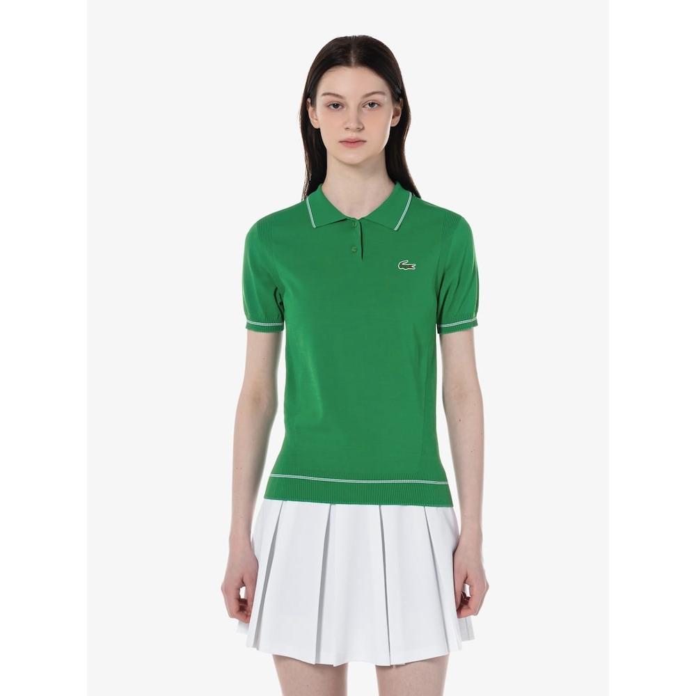 

LacoSte Women S Color Tipping Short Sleeve Polo Sweater Af225e 54g 132 q2nAf225e 54g132 034