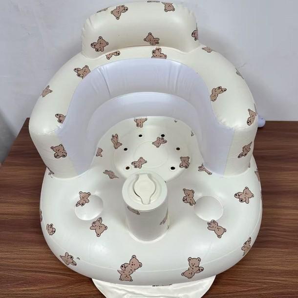 New PVC Inflatable Baby Learning Chair: Portable Outdoor Infant Sofa & Bath Seat